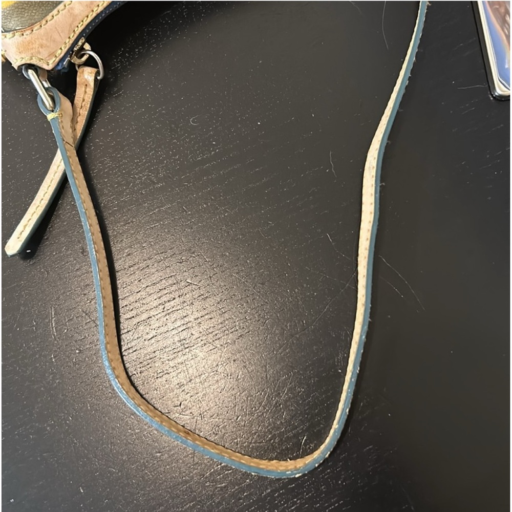 Dooney & Bourke Rainbow Zipper Bag,Heart Charm. Coated Canvas & Leather - Picture 10 of 15